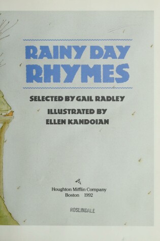 Cover of Rainy Day Rhymes