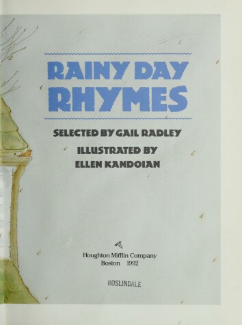 Book cover for Rainy Day Rhymes