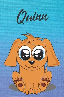 Book cover for Quinn dog coloring book / notebook / journal / diary