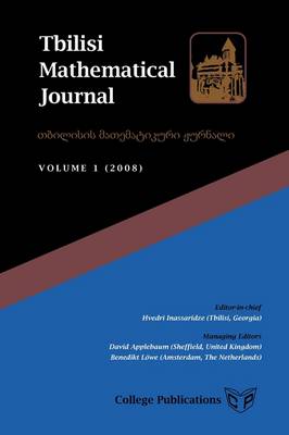 Cover of Tbilisi Mathematical Journal. Volume 1 (2008)