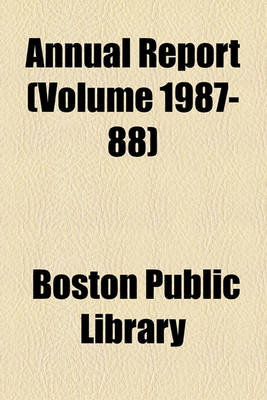 Book cover for Annual Report (Volume 1987-88)