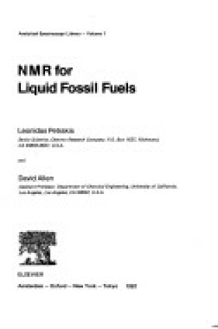 Cover of Nuclear Magnetic Resonance for Liquid Fossil Fuels