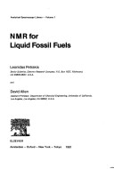 Cover of Nuclear Magnetic Resonance for Liquid Fossil Fuels