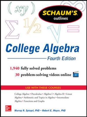 Book cover for Schaum's Outline of College Algebra