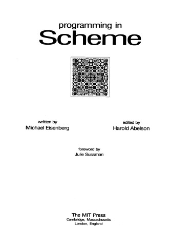 Book cover for Programming in Scheme