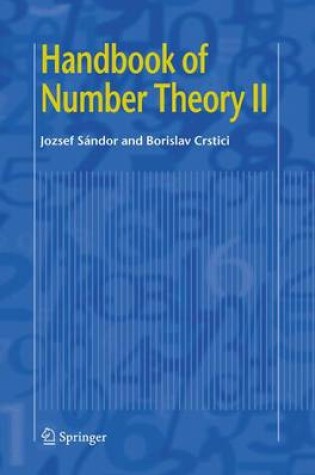 Cover of Handbook of Number Theory II