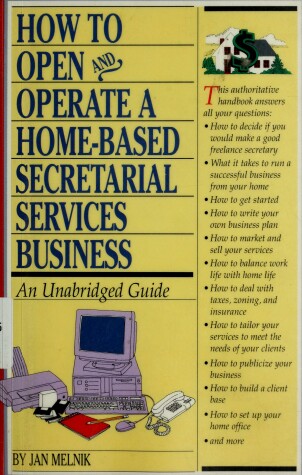 Book cover for How to Open and Operate a Home-Based Secretarial Services Business