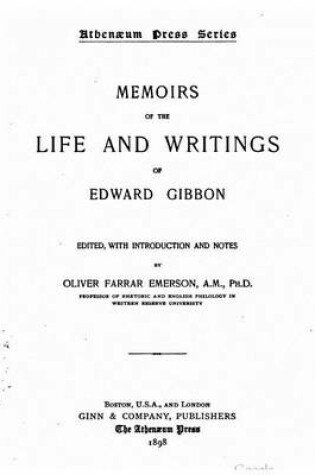 Cover of Memoirs of the life and writings of Edward Gibbon