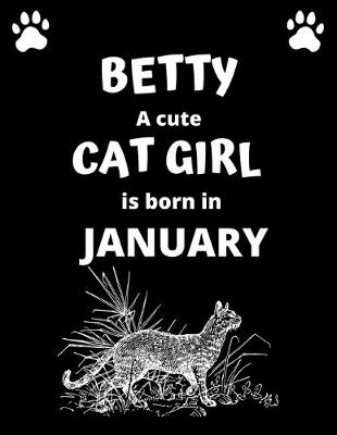 Book cover for BETTY a cute cat girl is born in January