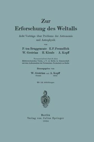 Cover of Zur Erforschung des Weltalls