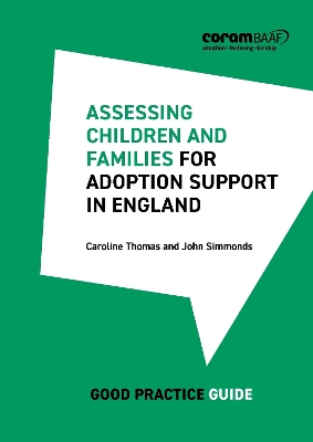 Book cover for Assessing children and families for adoption support in England