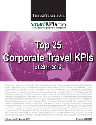 Book cover for Top 25 Corporate Travel KPIs of 2011-2012