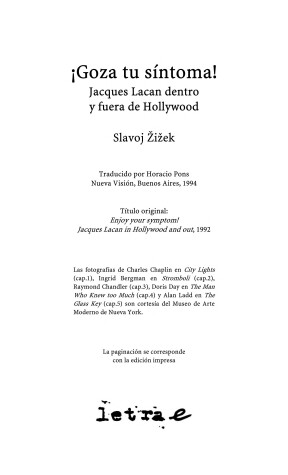 Book cover for Goza Tu Sintoma - Lacan Dentro y Fuera de Hollywoo