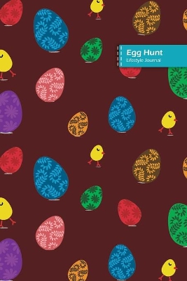 Book cover for Egg Hunt Lifestyle Journal, Blank Write-in Notebook, Dotted Lines, Wide Ruled, Size (A5) 6 x 9 In (Brown)