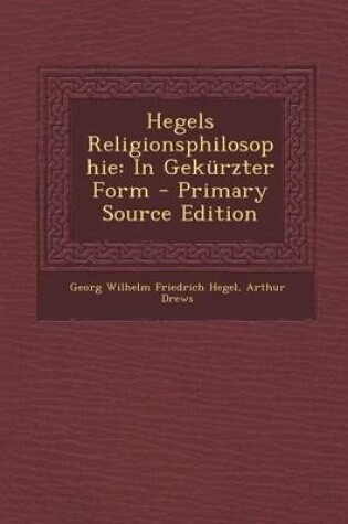 Cover of Hegels Religionsphilosophie