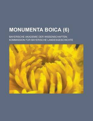 Book cover for Monumenta Boica (6)