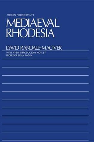 Cover of Medieval Rhodesia