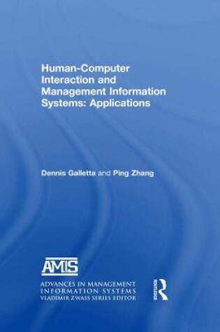 Cover of Human-Computer Interaction and Management Information Systems: Applications. Advances in Management Information Systems