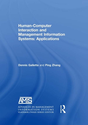 Book cover for Human-Computer Interaction and Management Information Systems: Applications. Advances in Management Information Systems