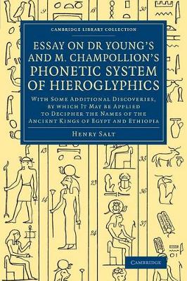 Book cover for Essay on Dr Young's and M. Champollion's Phonetic System of Hieroglyphics