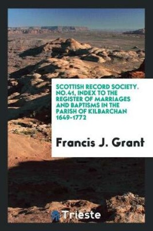 Cover of Scottish Record Society. [publications]