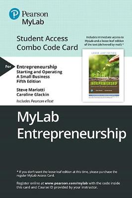 Book cover for Mylab Entrepreneurship with Pearson Etext -- Combo Access Card -- For Entrepreneurship