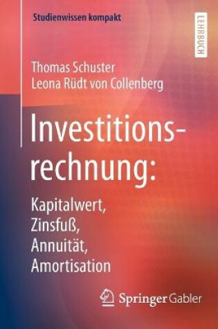Cover of Investitionsrechnung: Kapitalwert, Zinsfuß, Annuität, Amortisation