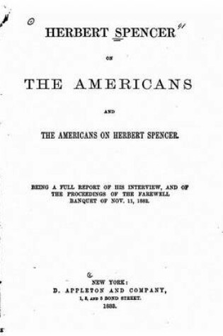 Cover of Herbert Spencer on the Americans