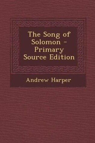 Cover of The Song of Solomon