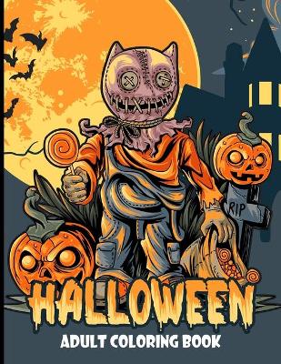 Book cover for Halloween Adult Coloring Book