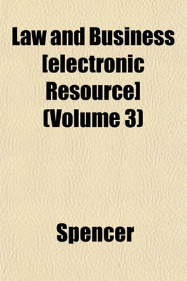 Book cover for Law and Business [Electronic Resource] (Volume 3)