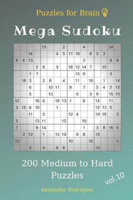 Book cover for Puzzles for Brain - Mega Sudoku 200 Medium to Hard Puzzles vol.10