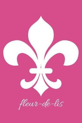 Book cover for fleur-de-lis - Fuchsia Blank Notebook