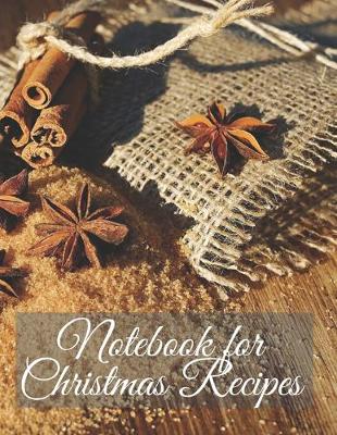 Book cover for Notebook for Christmas Recipes