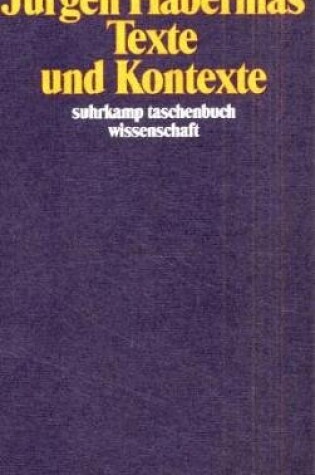 Cover of Texte Und Kontexte