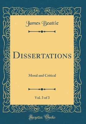 Book cover for Dissertations, Vol. 3 of 3