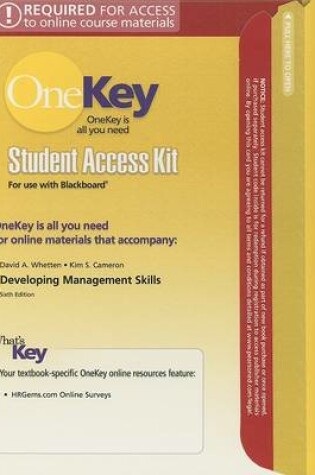 Cover of OneKey Blackboard, Student Access Kit, Developing Management Skills