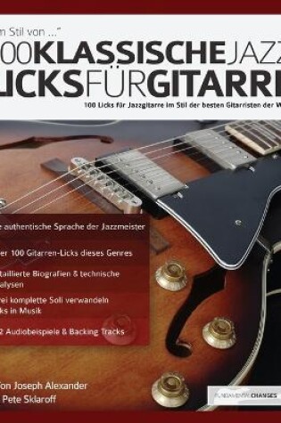 Cover of 100 Klassische Jazz Licks für Gitarre