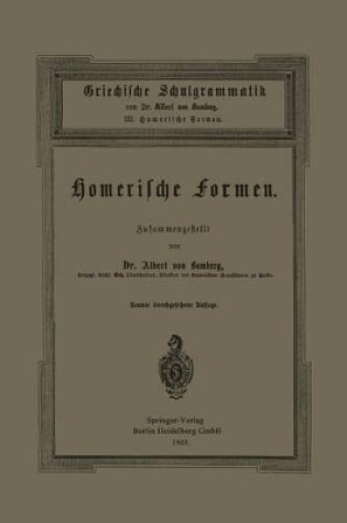 Cover of Griechische Schulgrammatik