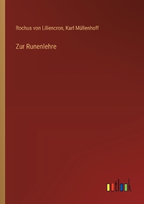 Book cover for Zur Runenlehre