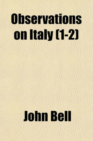 Cover of Observations on Italy (1-2)