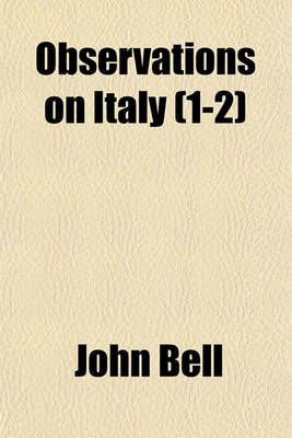 Book cover for Observations on Italy (1-2)