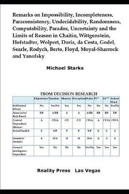 Book cover for Remarks on Impossibility, Incompleteness, Paraconsistency, Undecidability, Randomness, Computability, Paradox, and Uncertainty