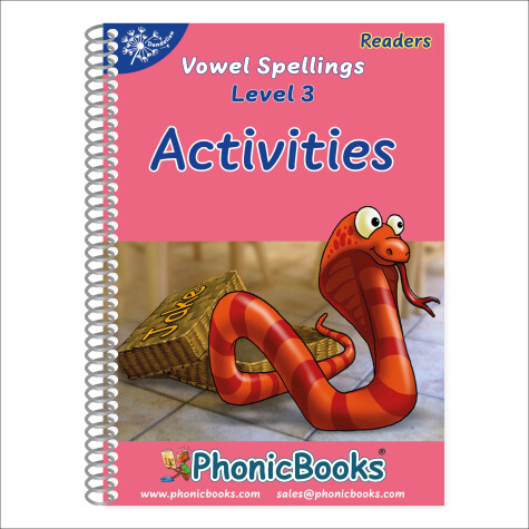 Book cover for Dandelion Readers Vowel Spellings, Level 3 USA workbook