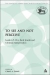 Book cover for To See and Not Perceive