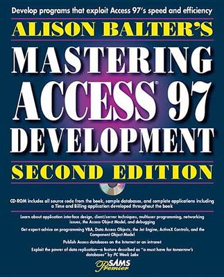 Book cover for Alison Balter's Mastering Access 97 Development