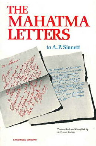 Cover of Mahatma Letters to A. P. Sinnett (Facsimile of 1926)