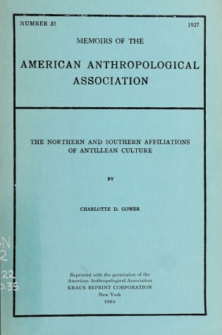 Cover of Northern & Southern Affiliations of Antillean Culture