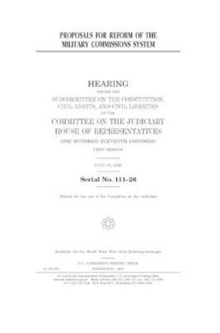 Cover of Proposals for reform of the military commissions system