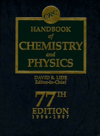 Book cover for CRC Handbook of Chemistry and Physics 77th Edition